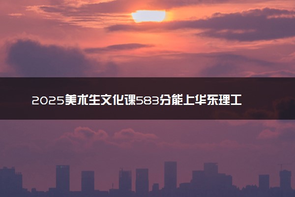 2025美术生文化课583分能上华东理工大学吗