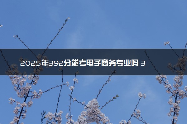 2025年392分能考电子商务专业吗 392分电子商务专业大学推荐