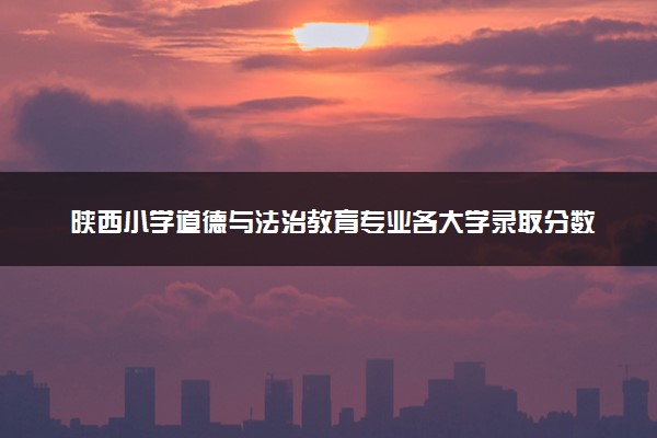 陕西小学道德与法治教育专业各大学录取分数线：最低318分能上 开设院校及位次