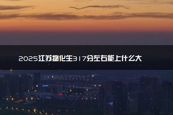 2025江苏物化生317分左右能上什么大学 可以报考的院校名单