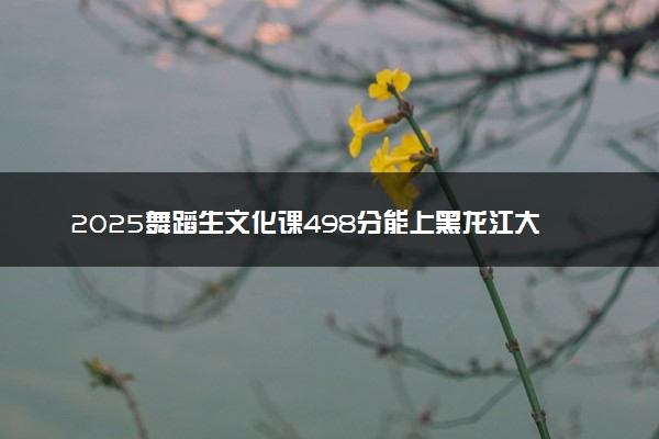 2025舞蹈生文化课498分能上黑龙江大学吗
