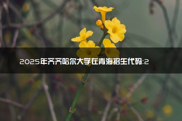 2025年齐齐哈尔大学在青海招生代码：2194 专业代码及报考指南