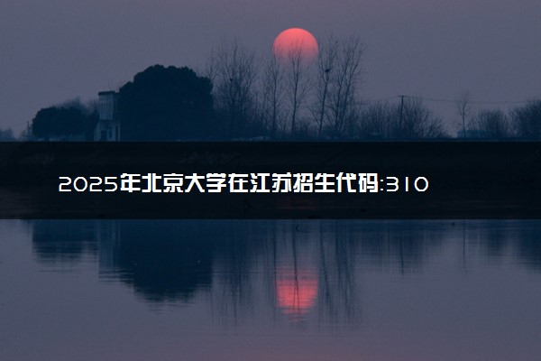 2025年北京大学在江苏招生代码：3101 专业代码及报考指南