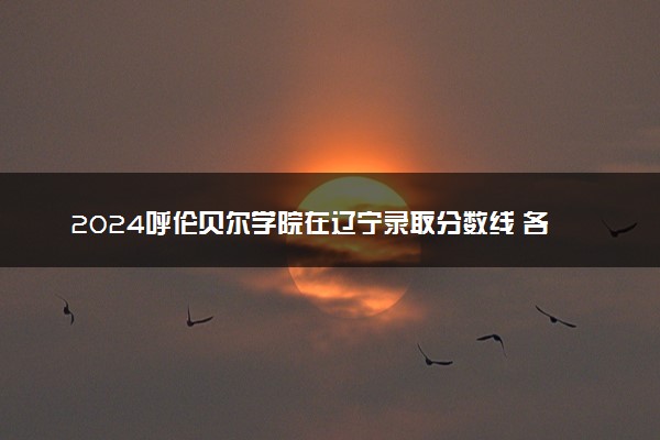 2024呼伦贝尔学院在辽宁录取分数线 各专业分数及位次