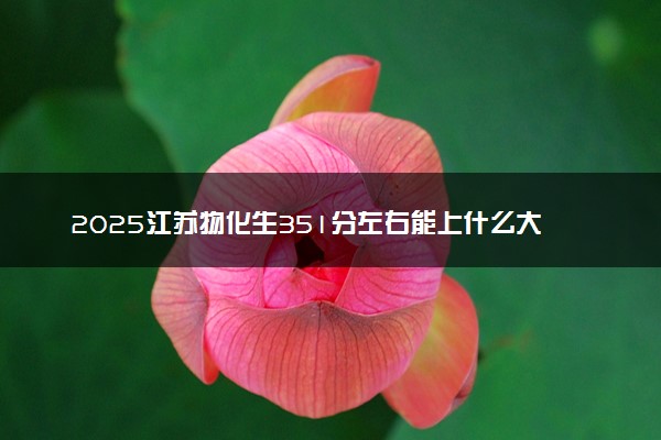 2025江苏物化生351分左右能上什么大学 可以报考的院校名单