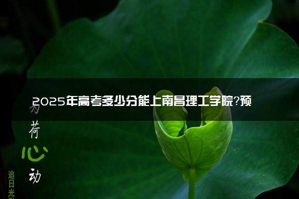 2025年高考多少分能上南昌理工学院？预测各省份录取分数线（附2024年数据及报考指南）