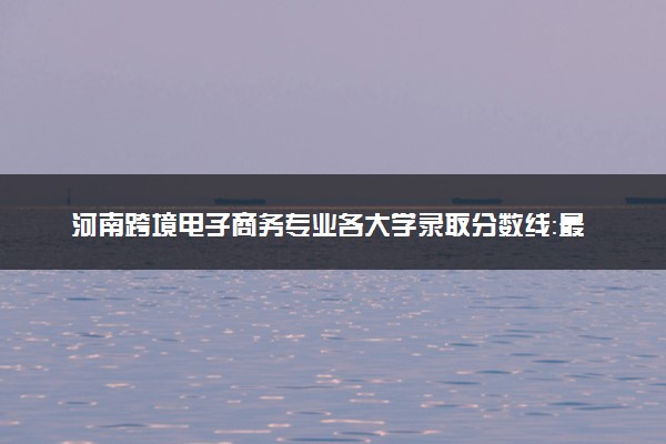 河南跨境电子商务专业各大学录取分数线：最低166分能上 开设院校及位次