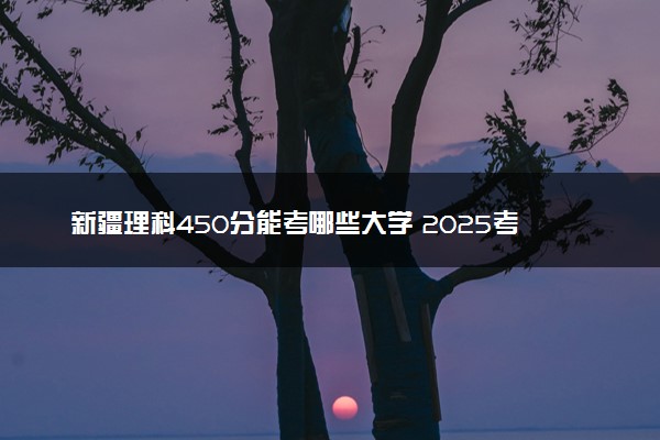 新疆理科450分能考哪些大学 2025考生稳上的大学名单