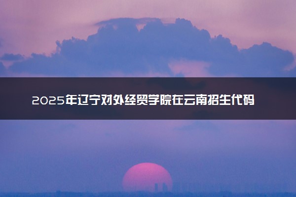 2025年辽宁对外经贸学院在云南招生代码：2158 专业代码及报考指南