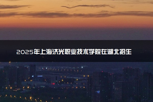 2025年上海济光职业技术学院在湖北招生代码：M681 专业代码及报考指南