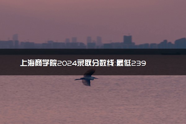 上海商学院2024录取分数线：最低239分 附2025年报考建议及注意事项