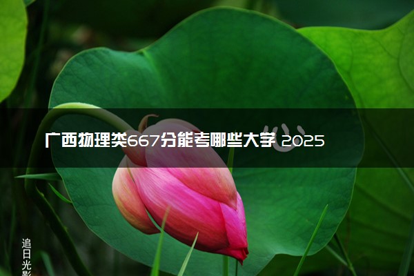 广西物理类667分能考哪些大学 2025考生稳上的大学名单