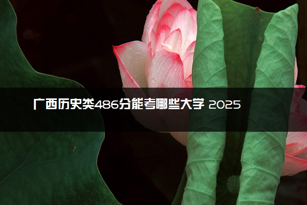 广西历史类486分能考哪些大学 2025考生稳上的大学名单