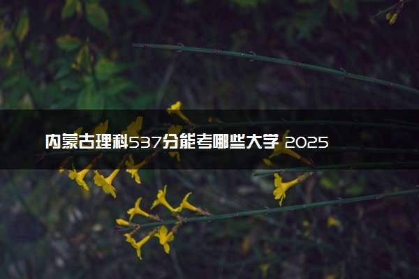 内蒙古理科537分能考哪些大学 2025考生稳上的大学名单