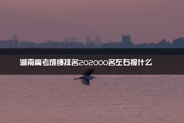 湖南高考成绩排名202000名左右报什么大学好（2025年参考）