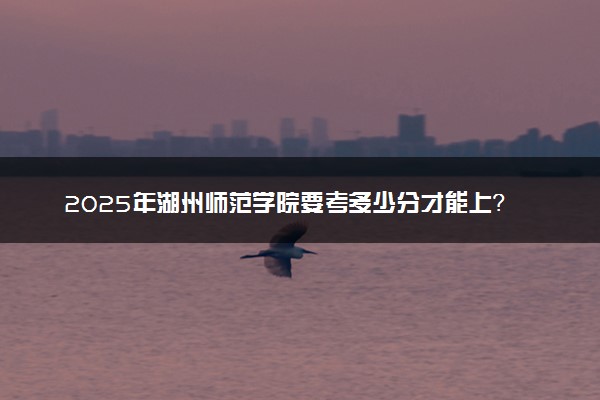2025年湖州师范学院要考多少分才能上？历年录取分数线及报考指南（含预测）
