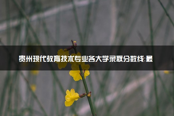 贵州现代教育技术专业各大学录取分数线：最低258分能上 开设院校及位次