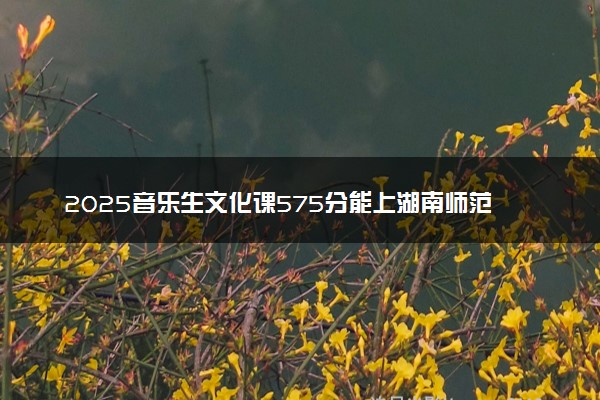 2025音乐生文化课575分能上湖南师范大学吗