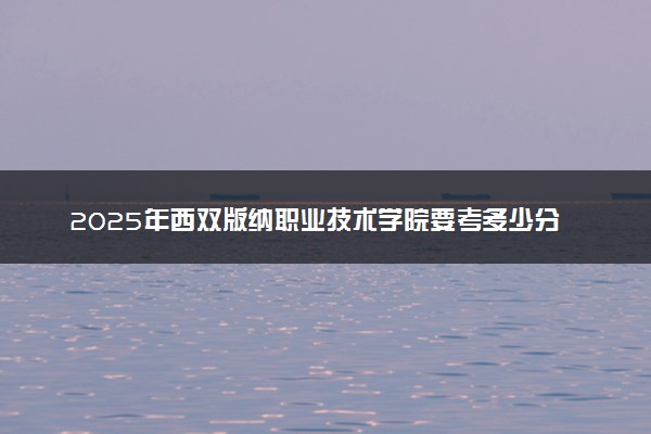 2025年西双版纳职业技术学院要考多少分才能上？历年录取分数线及报考指南（含预测）
