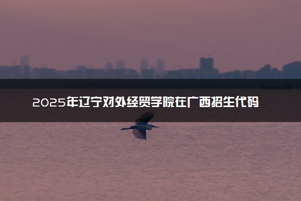 2025年辽宁对外经贸学院在广西招生代码：10841 专业代码及报考指南