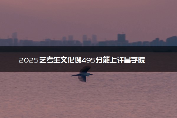 2025艺考生文化课495分能上许昌学院吗