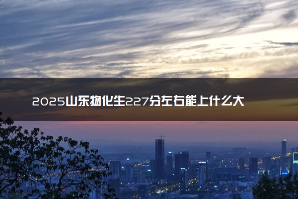 2025山东物化生227分左右能上什么大学 可以报考的院校名单