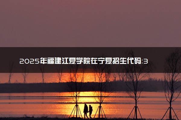 2025年福建江夏学院在宁夏招生代码：3547 专业代码及报考指南