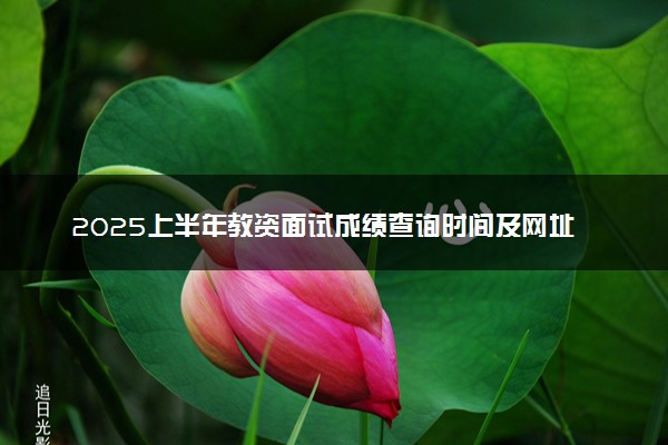 2025上半年教资面试成绩查询时间及网址入口