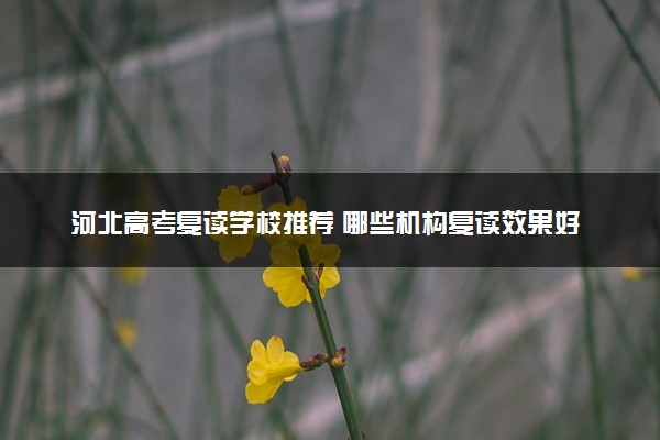 河北高考复读学校推荐 哪些机构复读效果好