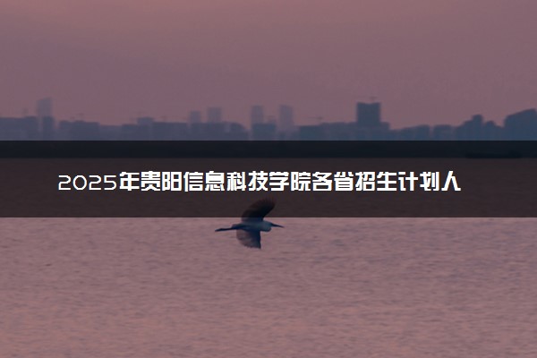 2025年贵阳信息科技学院各省招生计划人数及专业代码学费