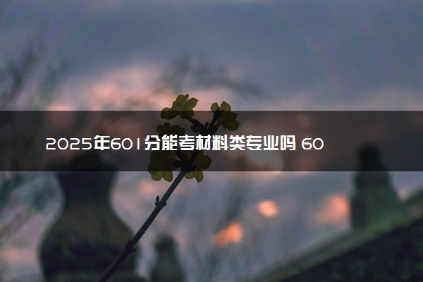 2025年601分能考材料类专业吗 601分材料类专业大学推荐