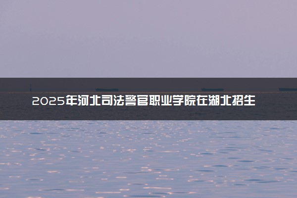 2025年河北司法警官职业学院在湖北招生代码及专业代码 河北司法警官职业学院湖北代码是多少？怎么查询？