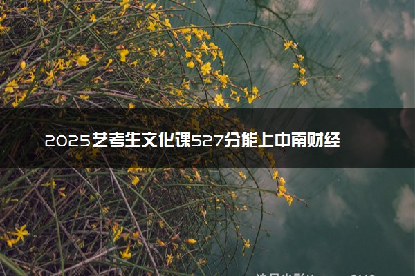 2025艺考生文化课527分能上中南财经政法大学吗