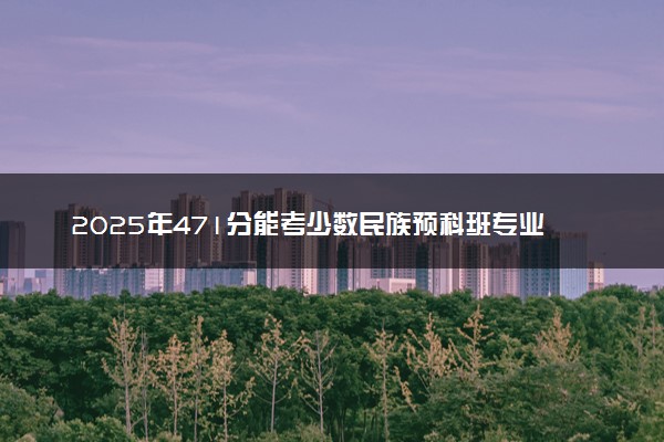 2025年471分能考少数民族预科班专业吗 471分少数民族预科班专业大学推荐