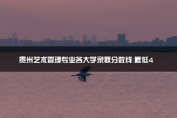 贵州艺术管理专业各大学录取分数线：最低414分能上 开设院校及位次