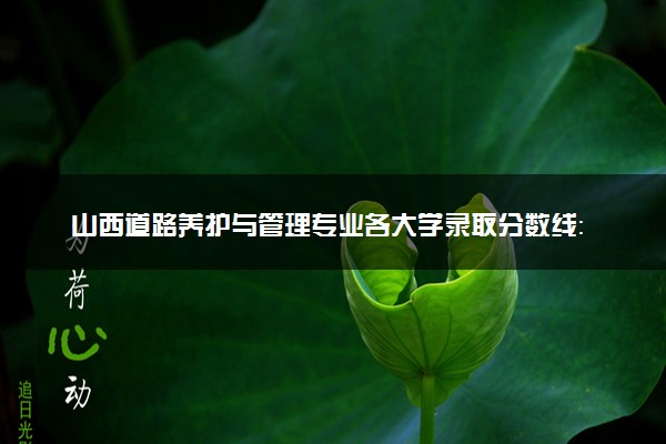 山西道路养护与管理专业各大学录取分数线：最低343分能上 开设院校及位次
