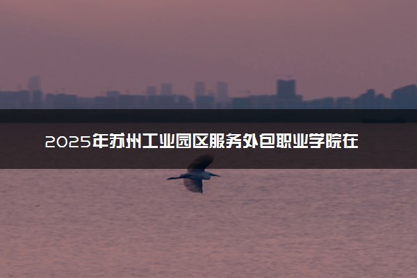2025年苏州工业园区服务外包职业学院在吉林招生代码：3287 专业代码及报考指南