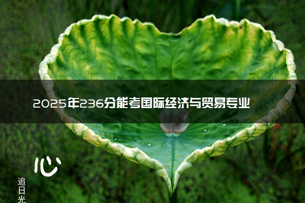 2025年236分能考国际经济与贸易专业吗 236分国际经济与贸易专业大学推荐