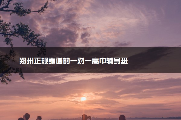 郑州正规靠谱的一对一高中辅导班