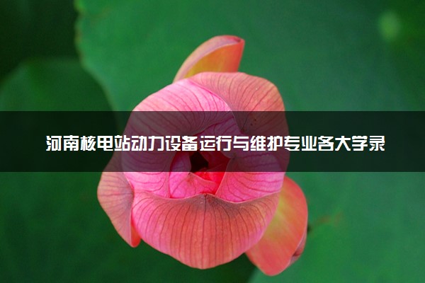 河南核电站动力设备运行与维护专业各大学录取分数线：最低287分能上 开设院校及位次