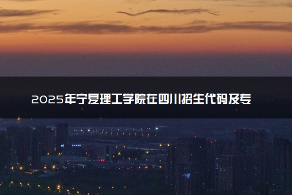 2025年宁夏理工学院在四川招生代码及专业代码 宁夏理工学院四川代码是多少？怎么查询？