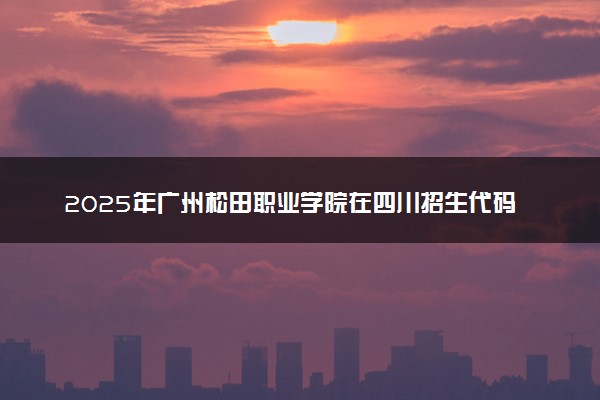 2025年广州松田职业学院在四川招生代码及专业代码 广州松田职业学院四川代码是多少？怎么查询？
