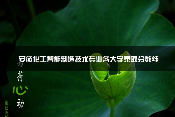 安徽化工智能制造技术专业各大学录取分数线：最低458分能上 开设院校及位次
