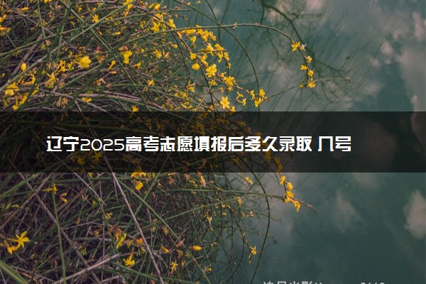 辽宁2025高考志愿填报后多久录取 几号能查录取结果