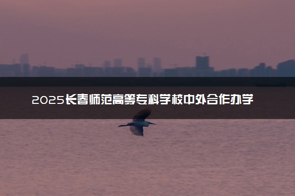 2025长春师范高等专科学校中外合作办学招生专业及计划 学费多少钱