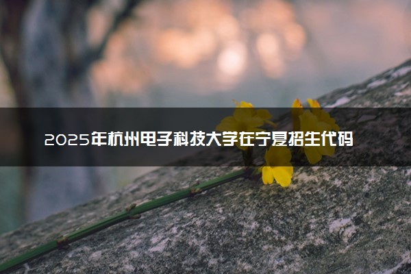 2025年杭州电子科技大学在宁夏招生代码及专业代码 杭州电子科技大学宁夏代码是多少？怎么查询？