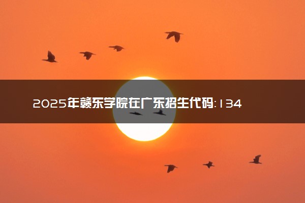 2025年赣东学院在广东招生代码：13432 专业代码及报考指南