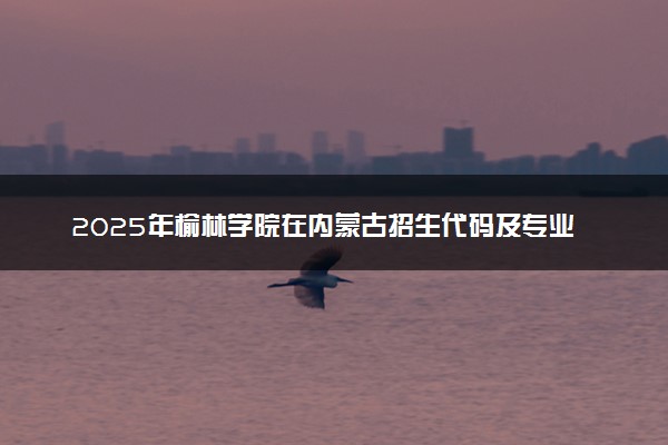 2025年榆林学院在内蒙古招生代码及专业代码 榆林学院内蒙古代码是多少？怎么查询？