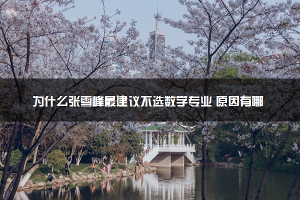 为什么张雪峰最建议不选数学专业 原因有哪些