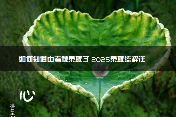 如何知道中考被录取了 2025录取流程详解